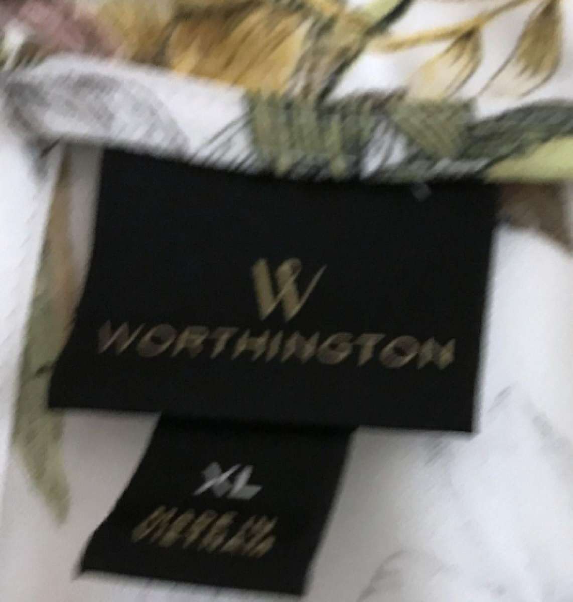 Worthington Sleeveless Summer Ivory Floral Polyester Dress S