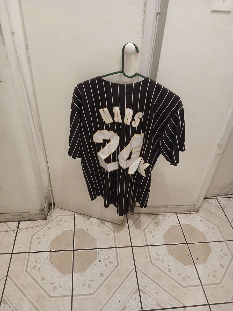 Bruno Mars Hooligans Baseball Jersey Black Shirt Size M