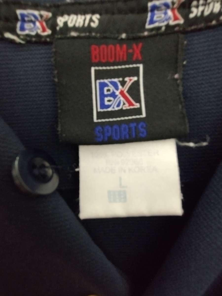 Boom X Sports Baseball New York Jersey Navy Blue and Red