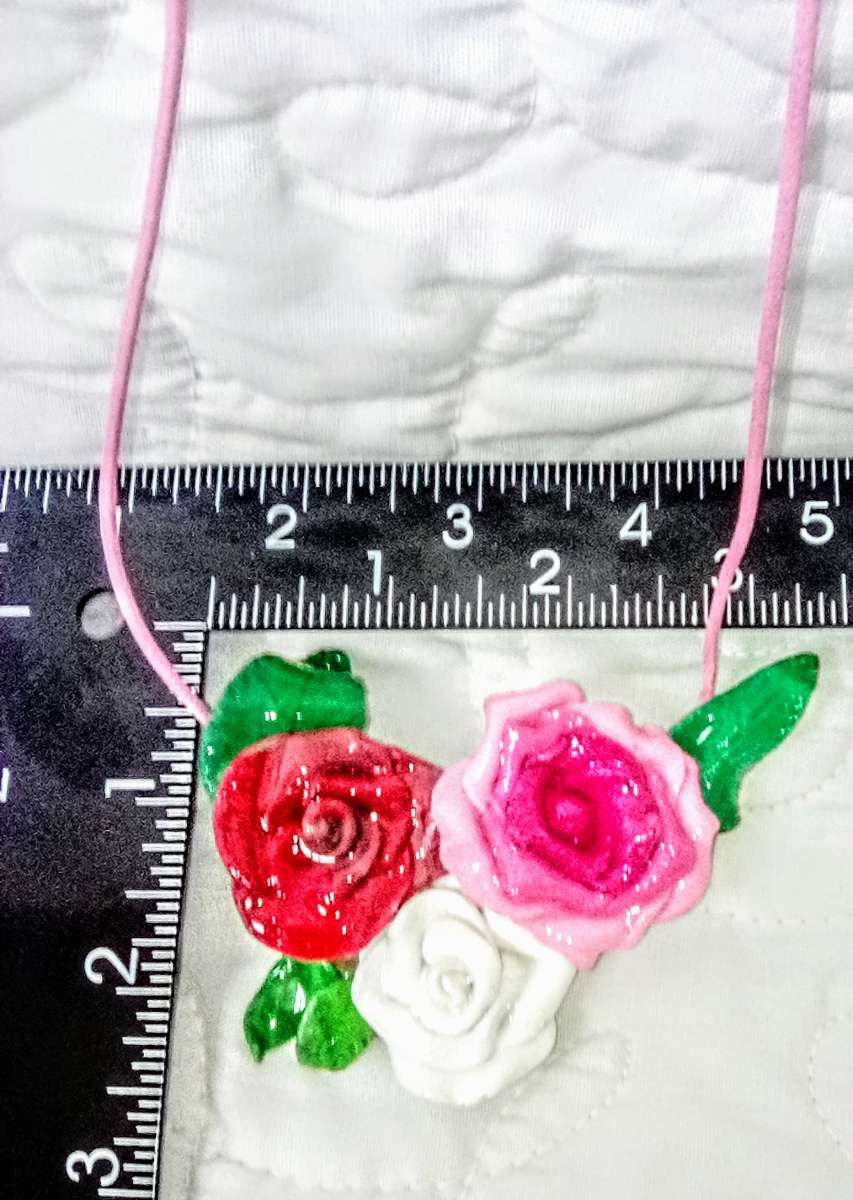 Handcrafted One of a kind Original Rose Statement Necklaces