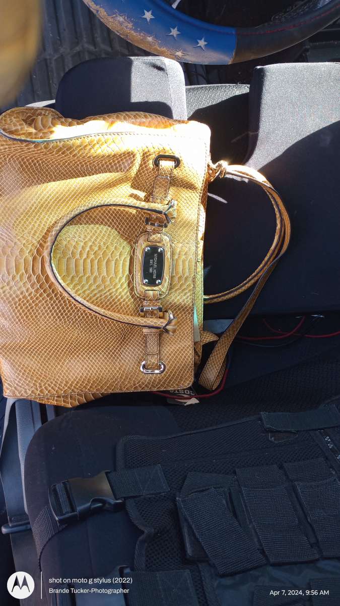 Real Michael kors alligator skin yellow purse