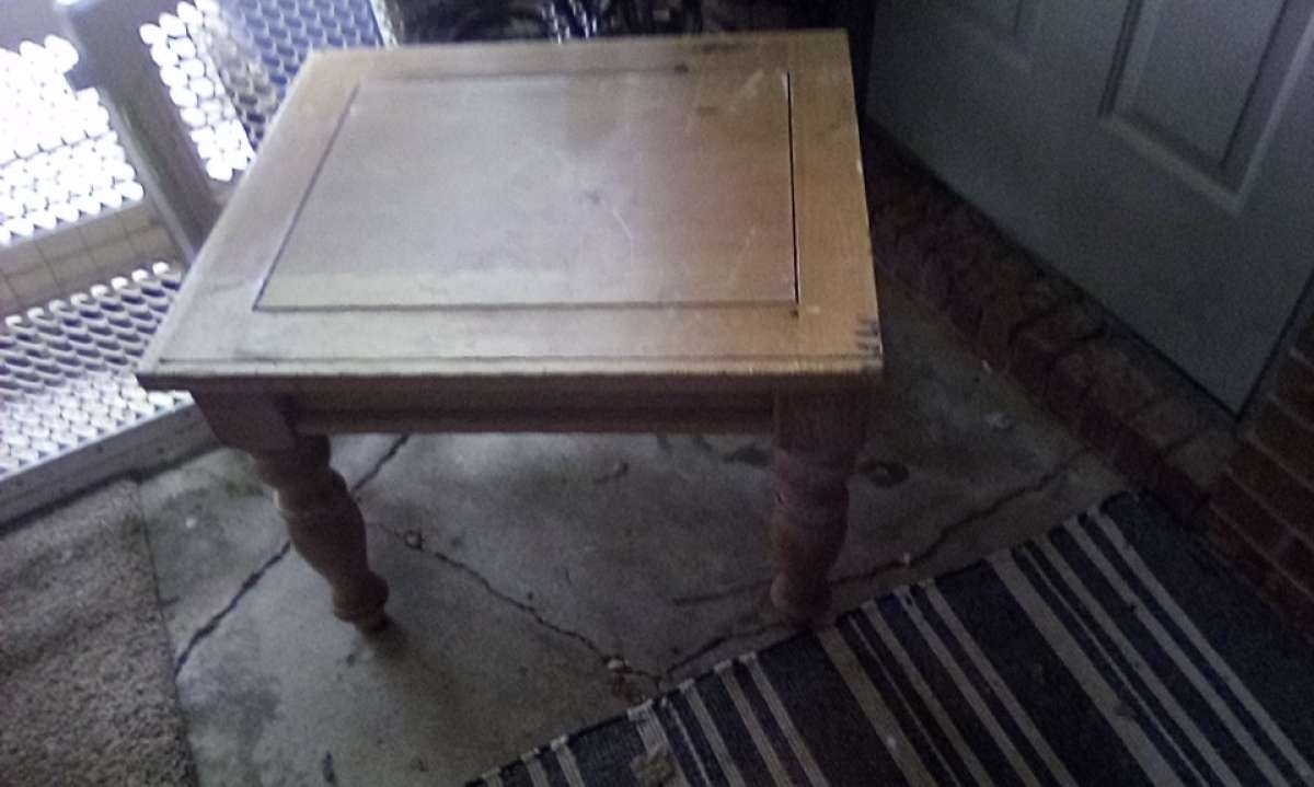 heavy wood table