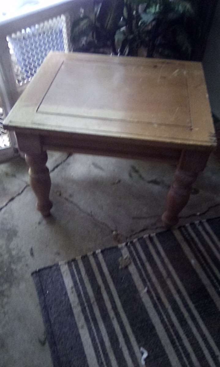 heavy wood table