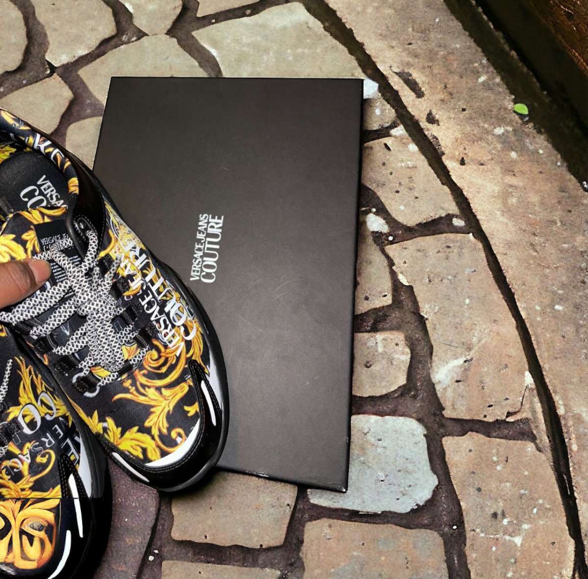 mens size 10 luxury Versace sneakers