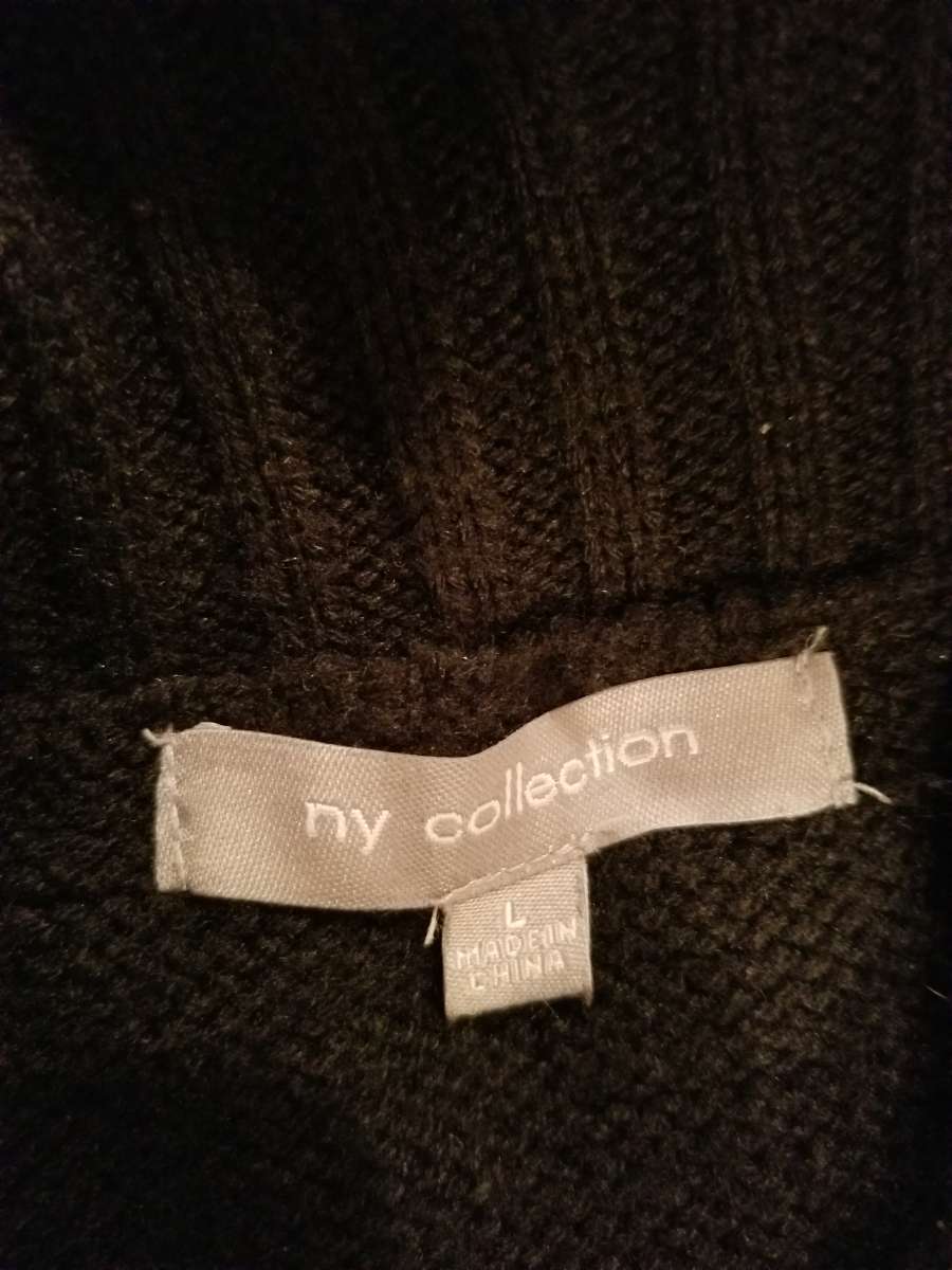 NY Collections Sweater Dress with Cowl Neck