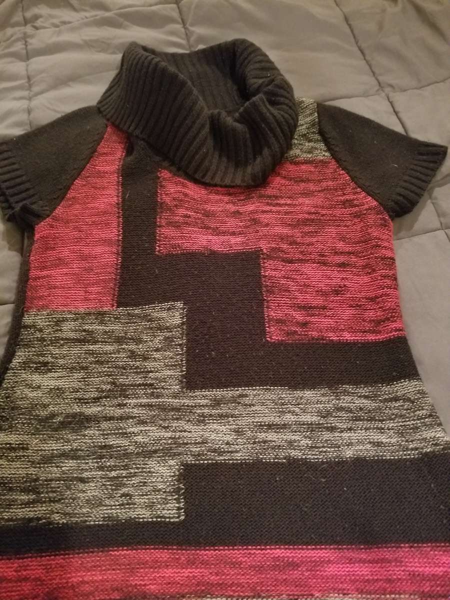 NY Collections Sweater Dress with Cowl Neck