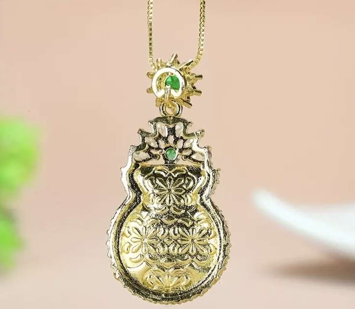 Green Jade Money Pocket Jadeite Pendant Necklace