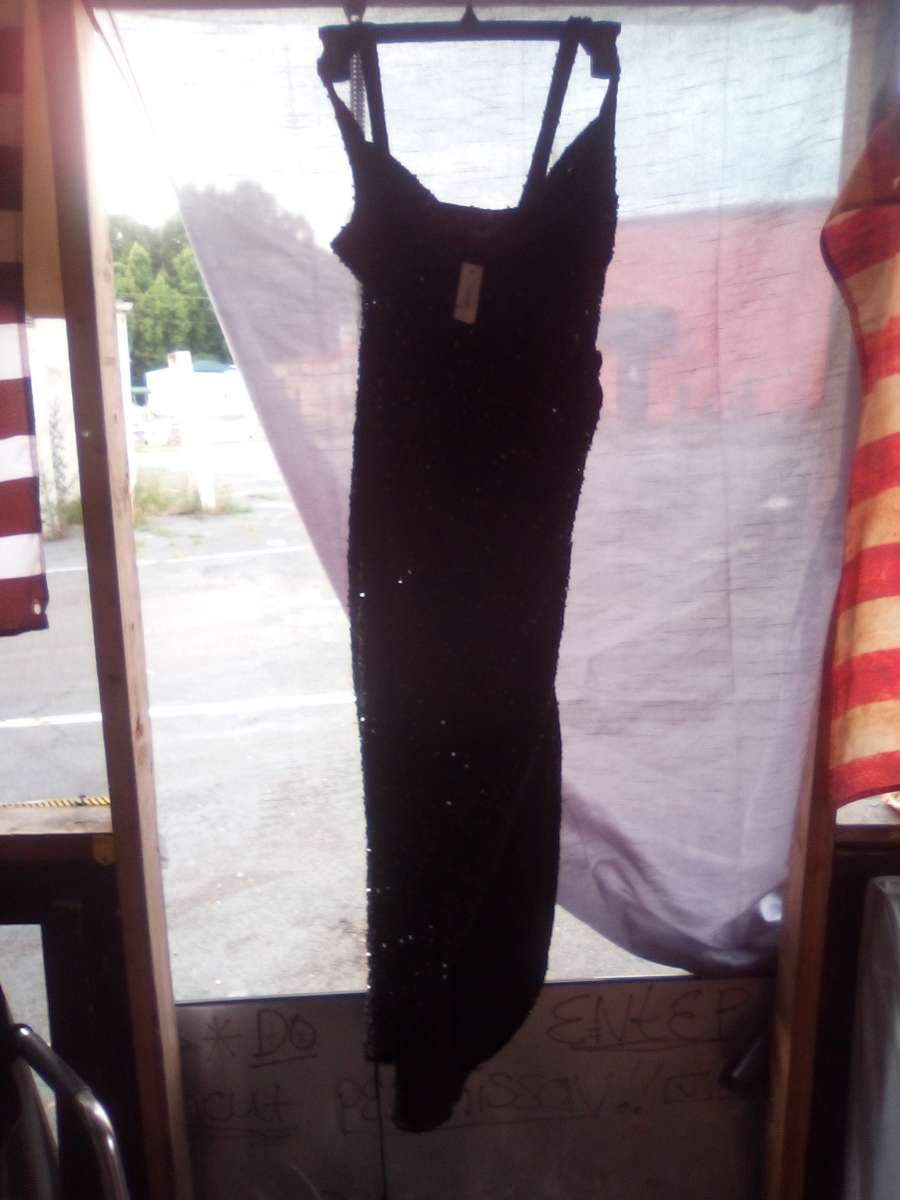 womens Black Sparkling Dress