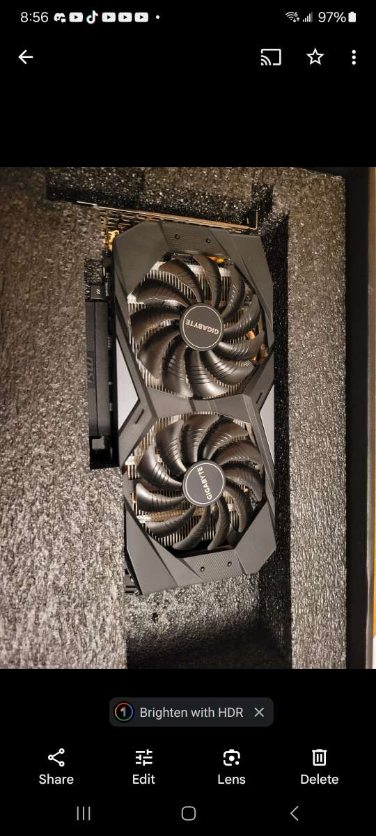 Navida RTX 2060 with 6gb of ram brand gigabyte