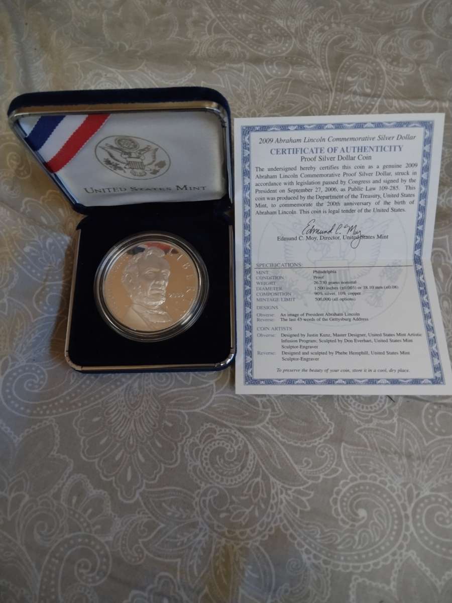 2009P Abraham Lincoln Silver Dollar