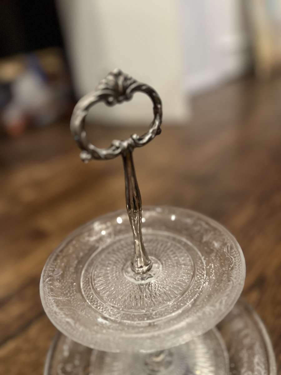2 Layer Glass Stand for desserts