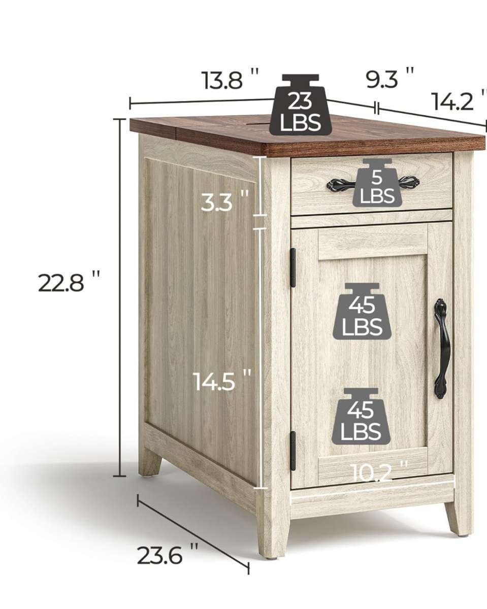 beige nightstand