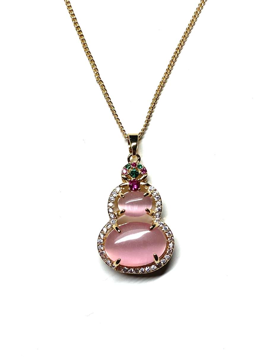 pink Jade jadeite pendant necklace