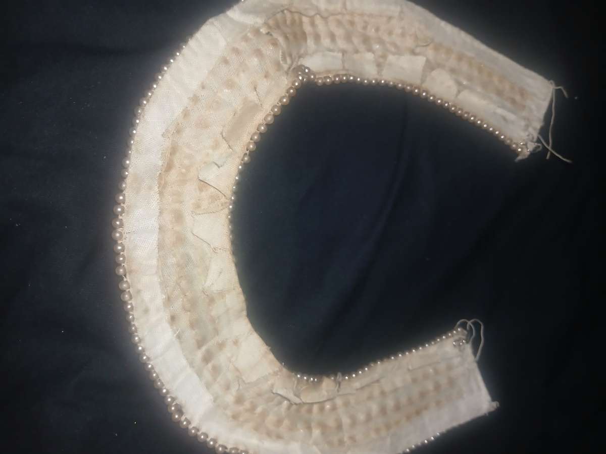 vintage pearl beaded collar necklace