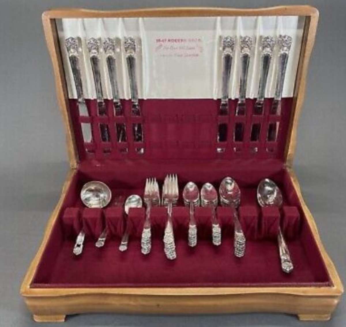 two box sets of steeling silver silverware vintage