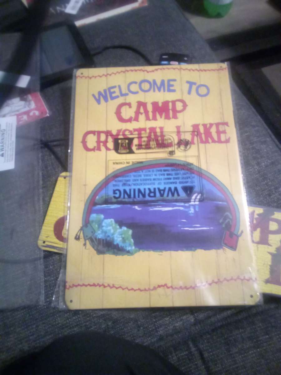 camp crystal lake sign