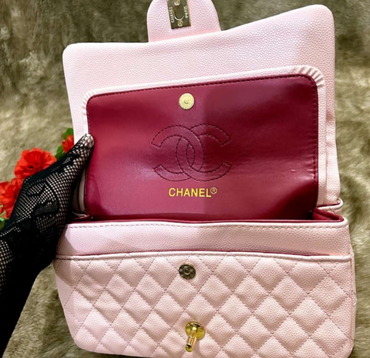 Women Classic Quilted Double Flap Shoulder Crossbody Leather