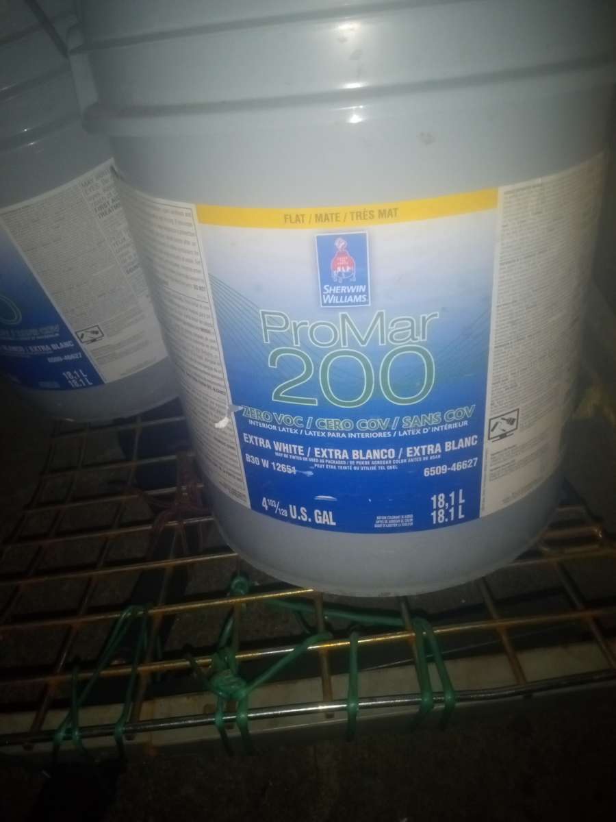 SherwinWilliams promar 200 extra White 5 gal 4 total