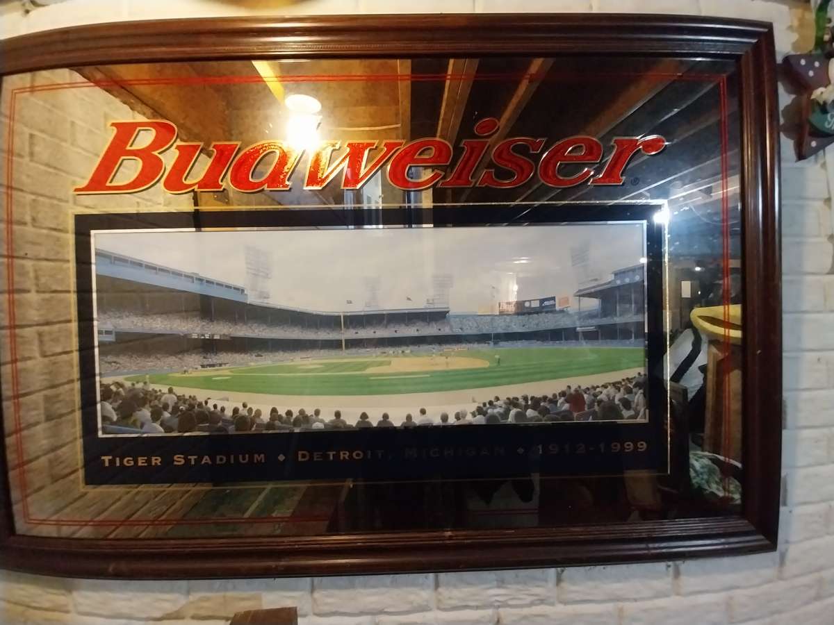 tiger stadium Detroit mi 1912 1999 Budweiser mirror