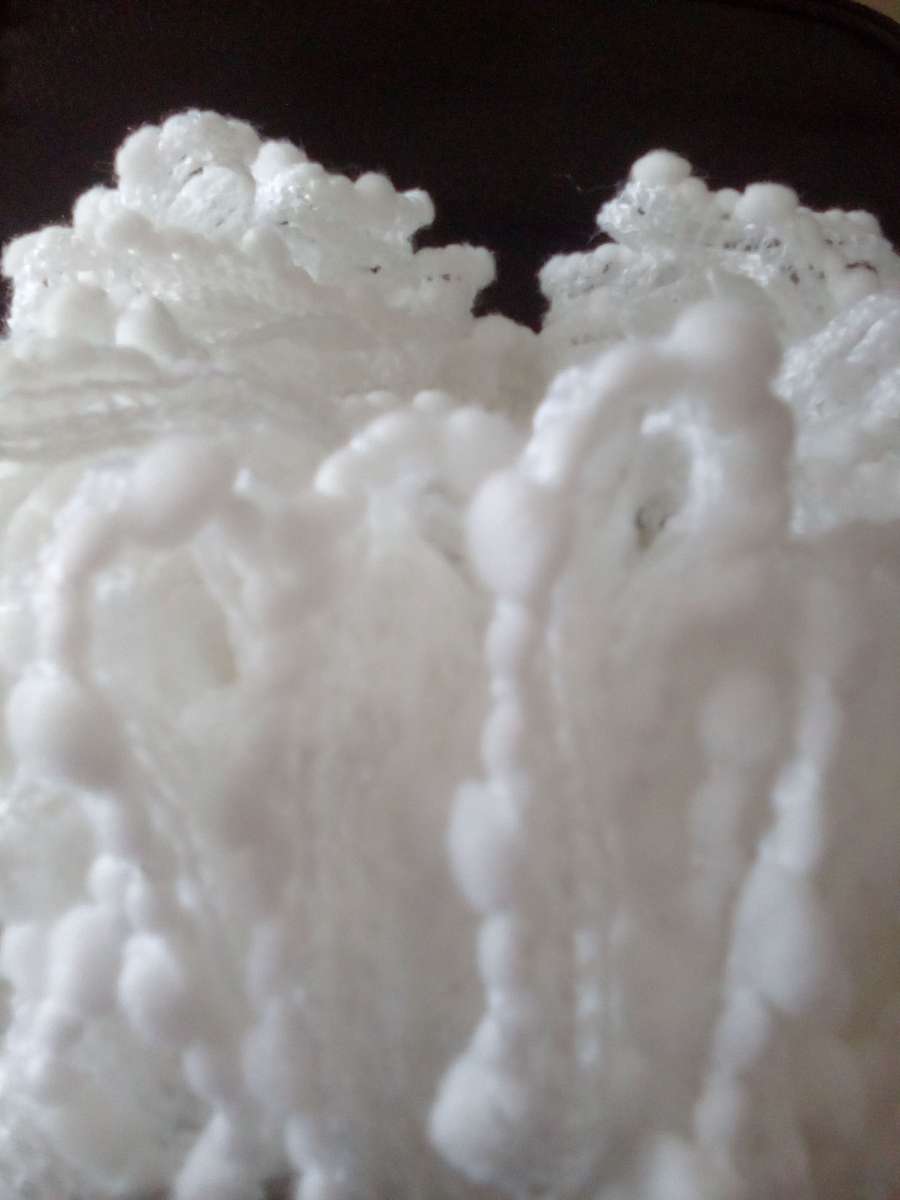 jumbo White plush scrunchie