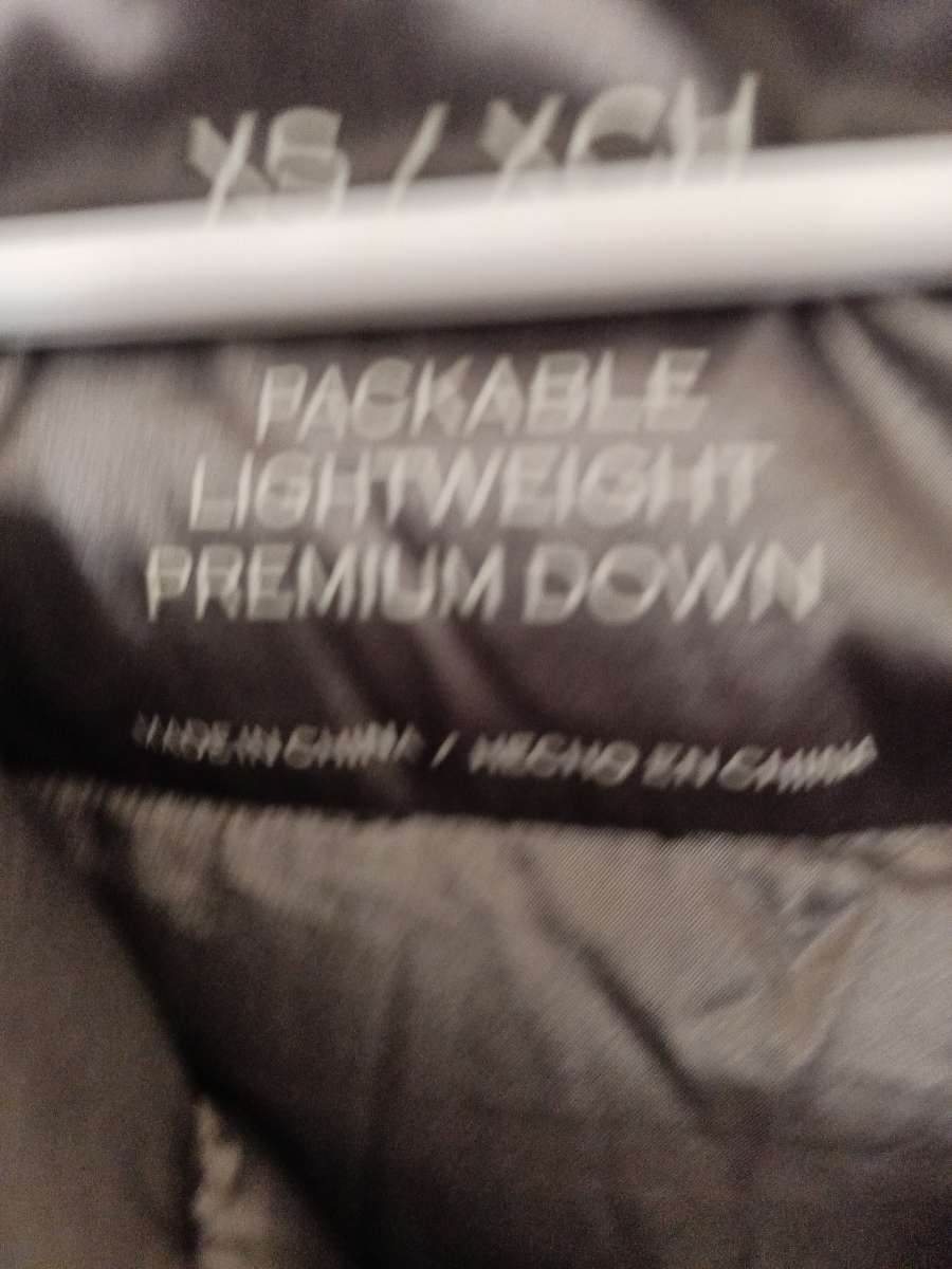 Andrew Marc XS metallic purple puffer