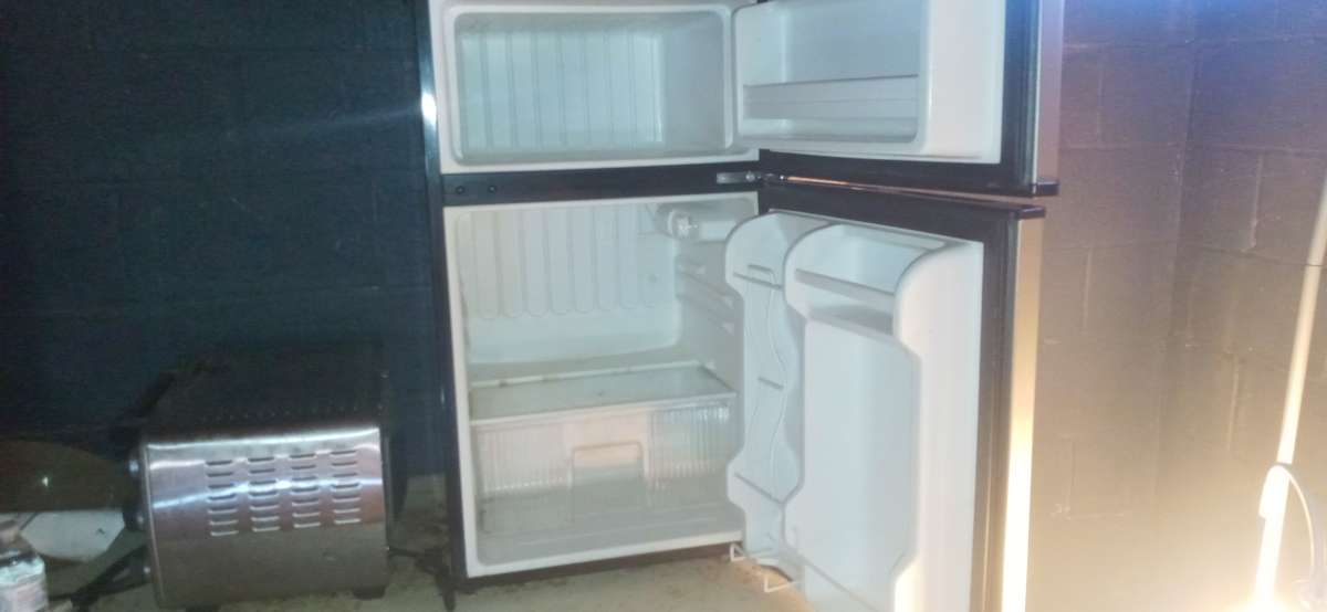 Frigidaire mini fridge with freezer on top