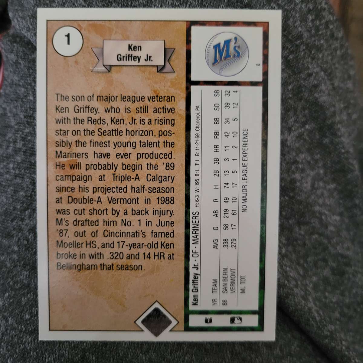 ken griffey jr rookie card