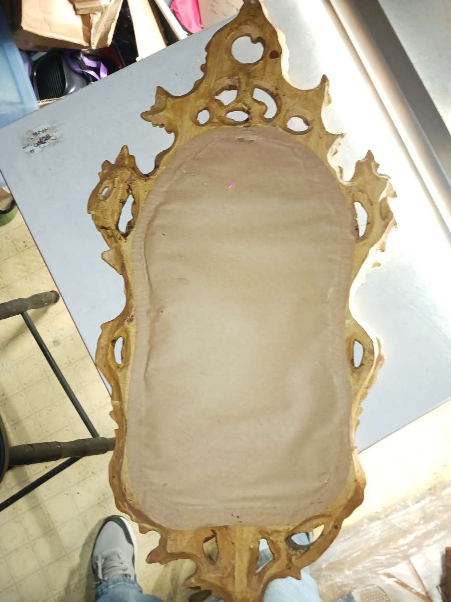 glit hand carved  antique mirror