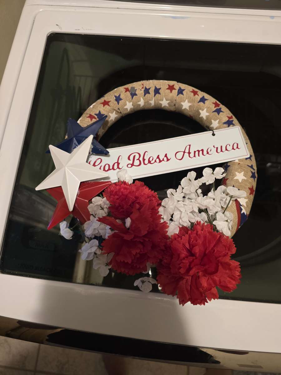 God Bless America wreath decor