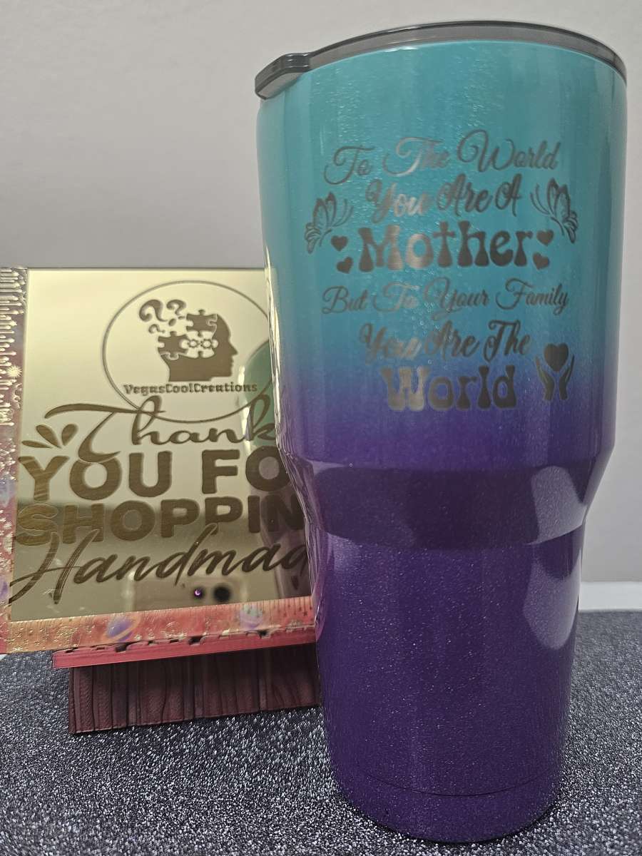 30oz Brand New Laser Engraved Mom Insulated Tumbler