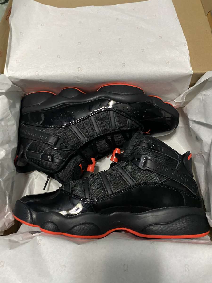 Jordan six rings black and red