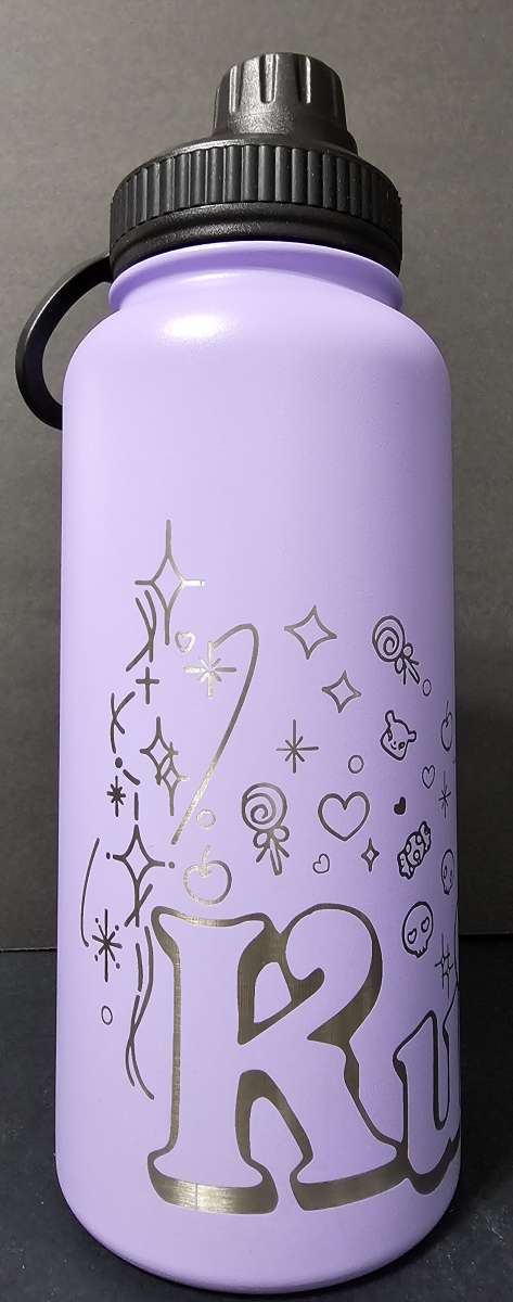 32oz Brand new Laser Engraved Insulated Water Bottle Kuromi