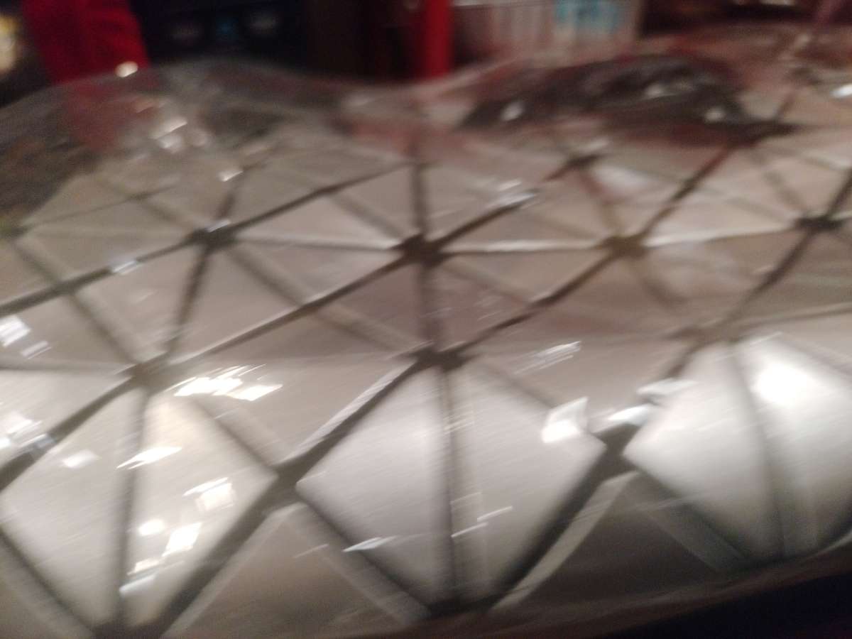 Metallic Studded Geometric Designer Backpack Bag Durable Gla