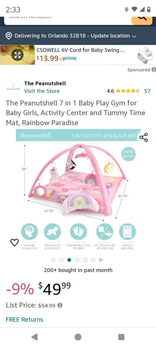 7 in 1 activity gym and play mat