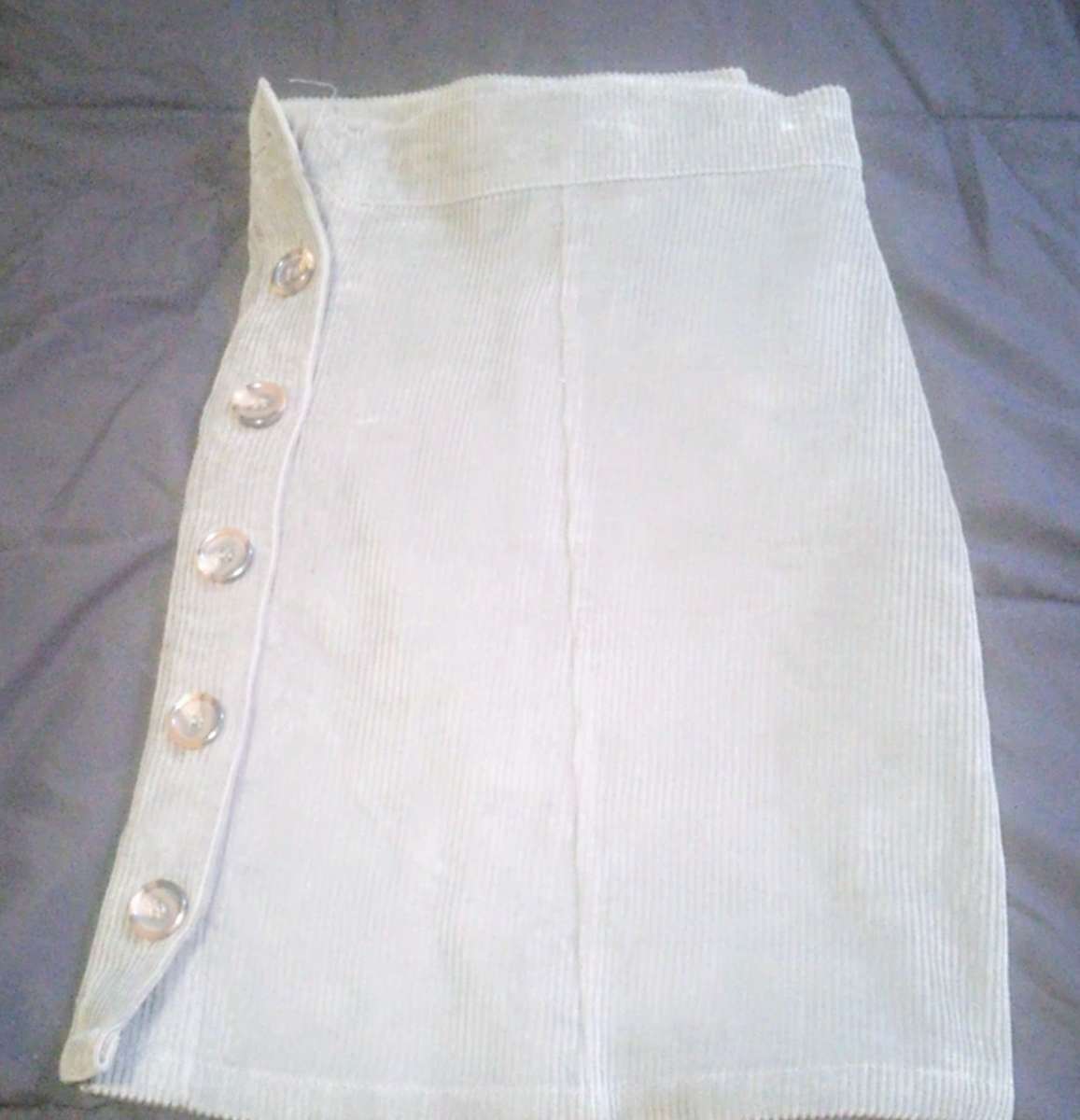 I green corduroy skirt button down the front size extra