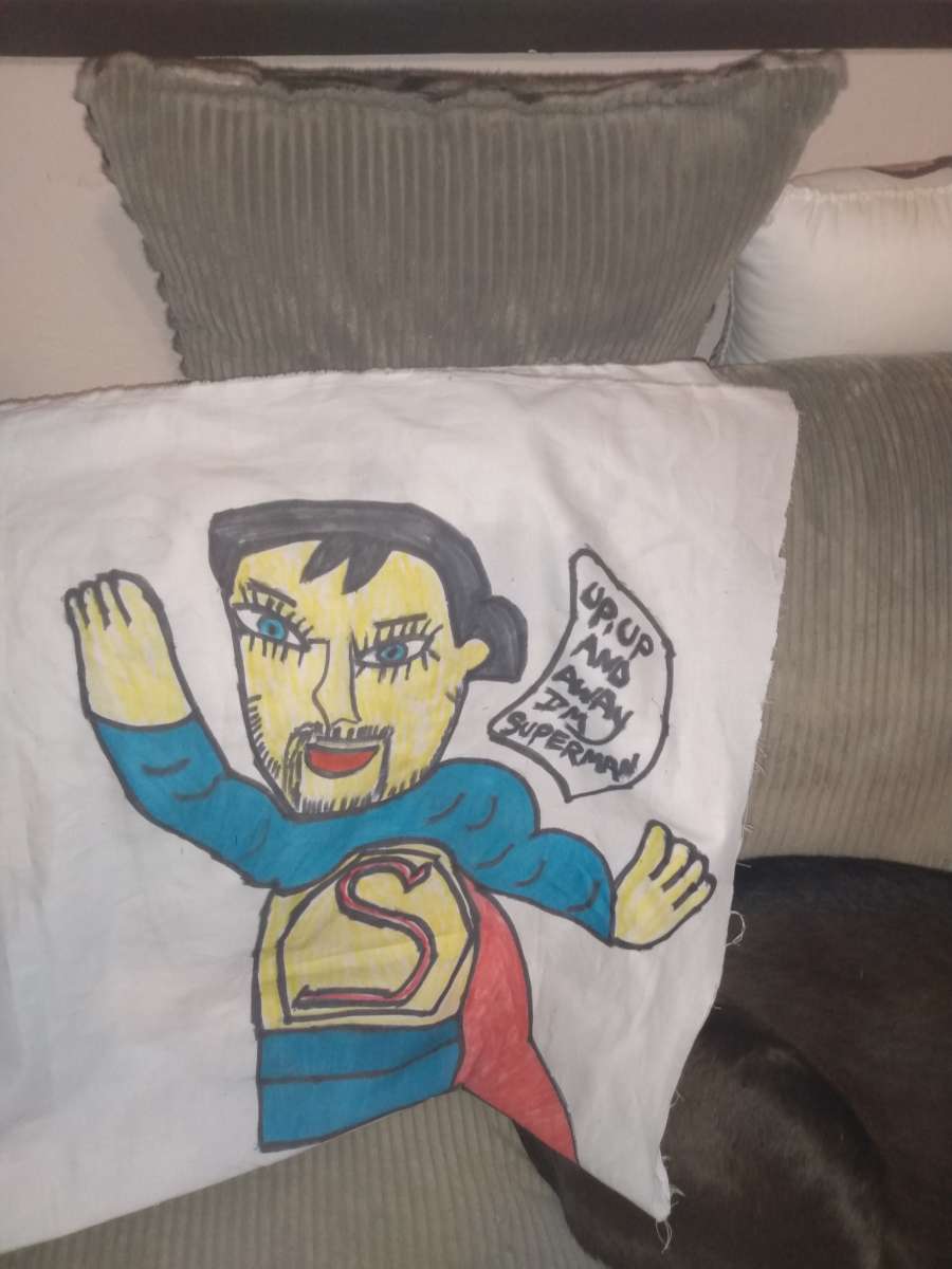 variety of pillows and wall hangings