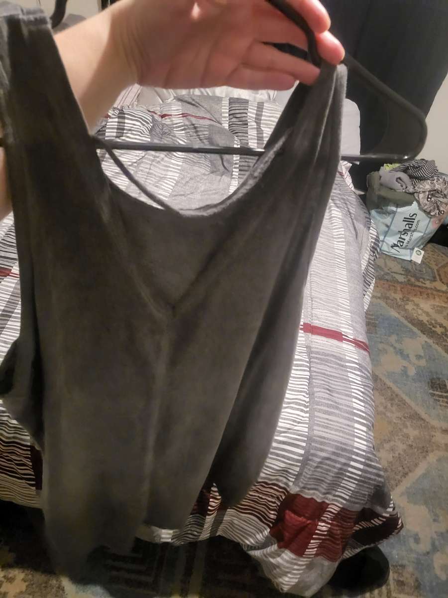 size LG Charcoal Grey Tank Top with light airy fabric