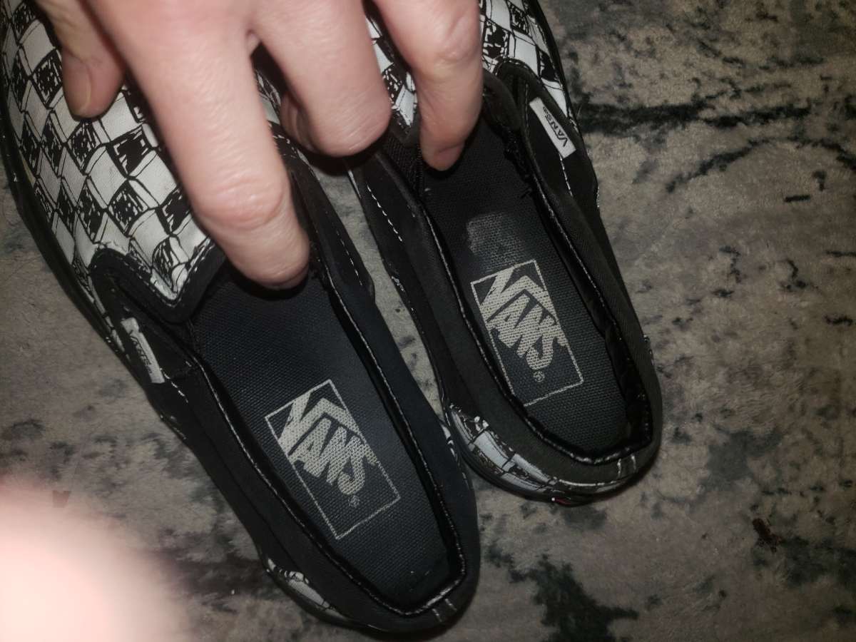 Vans unisex checkered slip on
