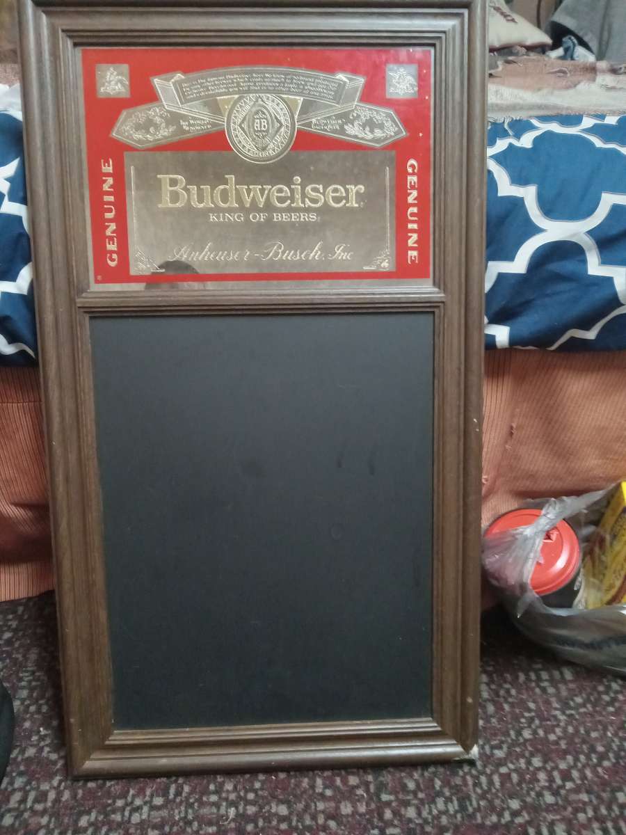 Budweiser chalkboard