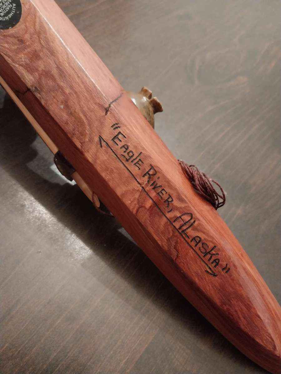 Native Alaskan Artist Carving Stone Wood Robert Johnson