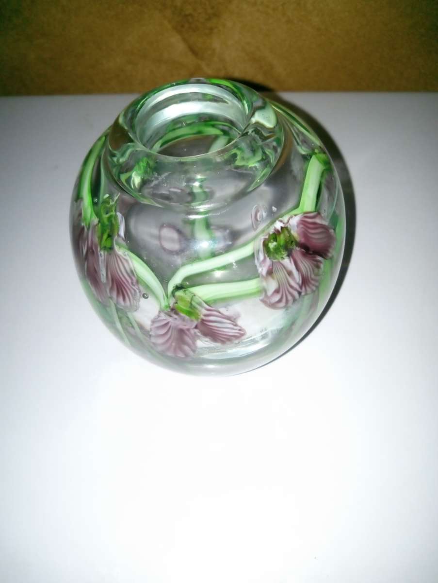 Vintage thick glass vase