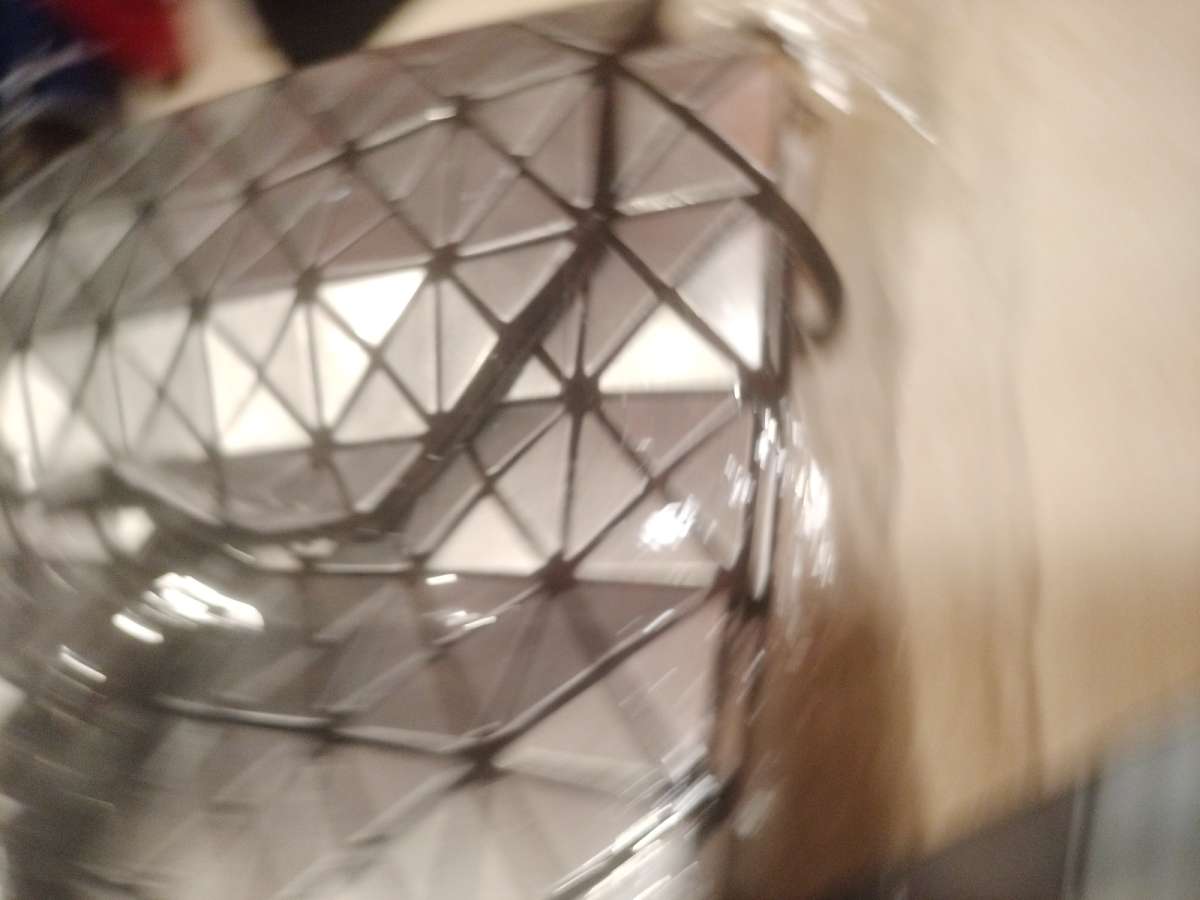 Metallic Studded Geometric Designer Backpack Bag Durable Gla