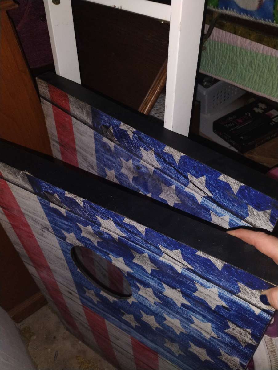American flag cornhole boards