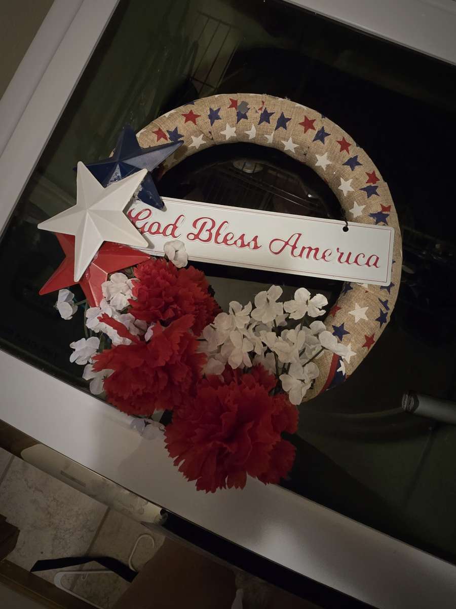 God Bless America wreath decor