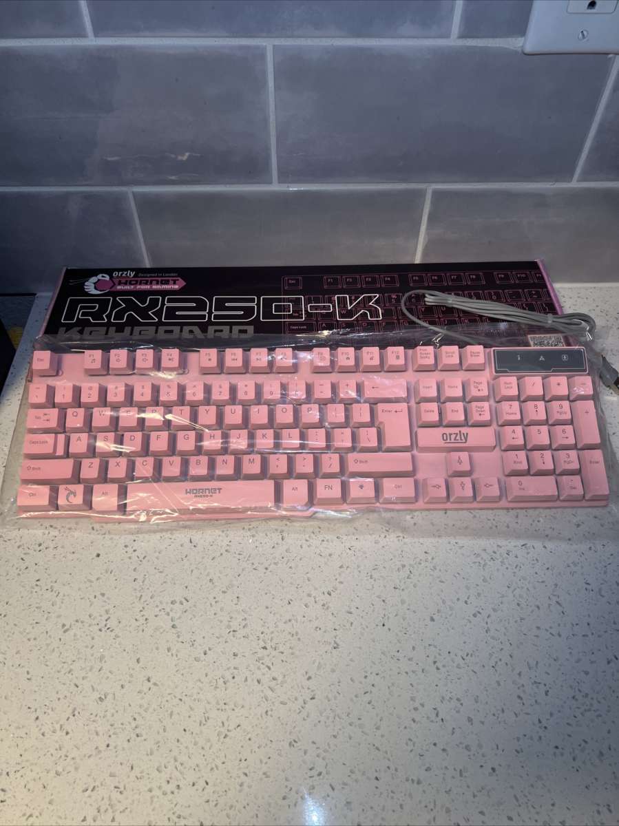 Orzly Hornet RX 250K Pink Gaming Keyboard USB Membrane NEW