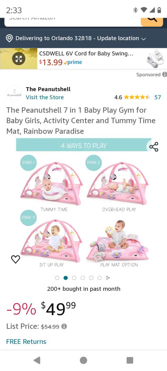 7 in 1 activity gym and play mat
