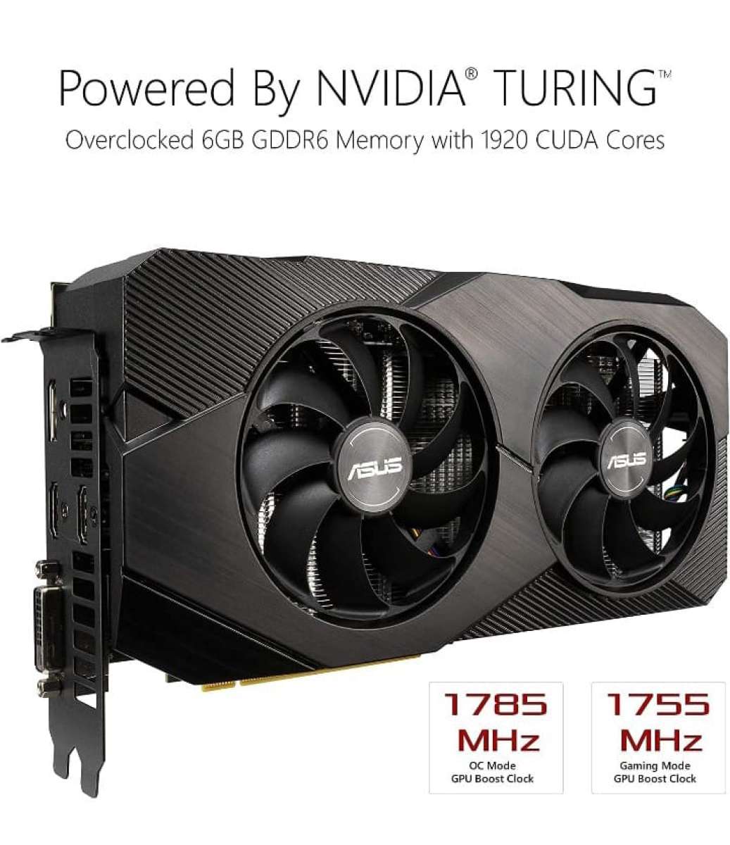 ASUS GeForce RTX 2060 6G GDDR6 DualFan EVO VR Graphics Card