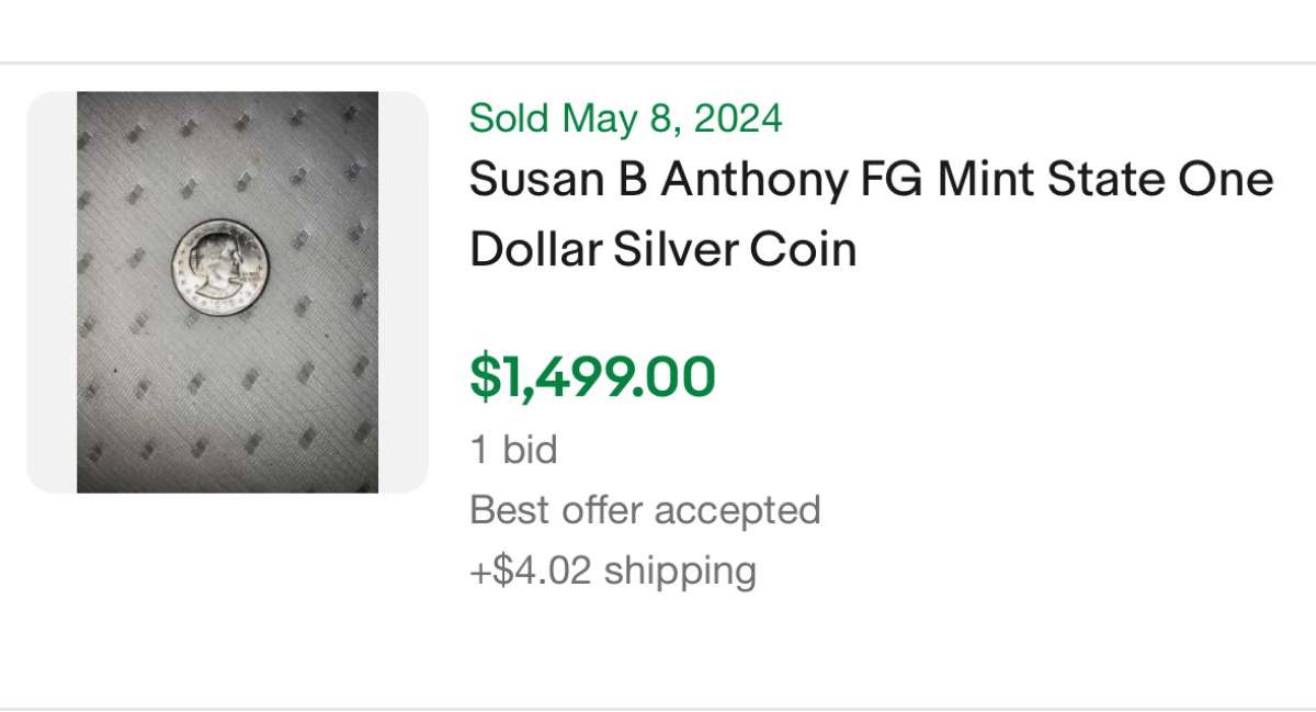 1979 copper dollar coin