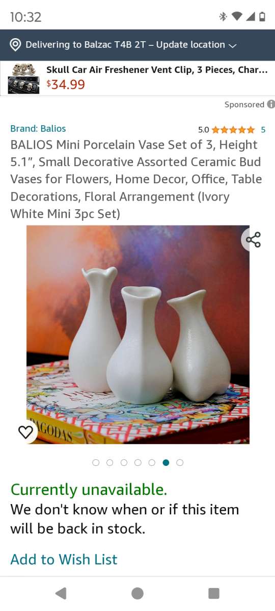 mini porcelain vase set of 3