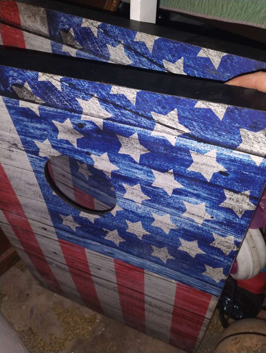 American flag cornhole boards